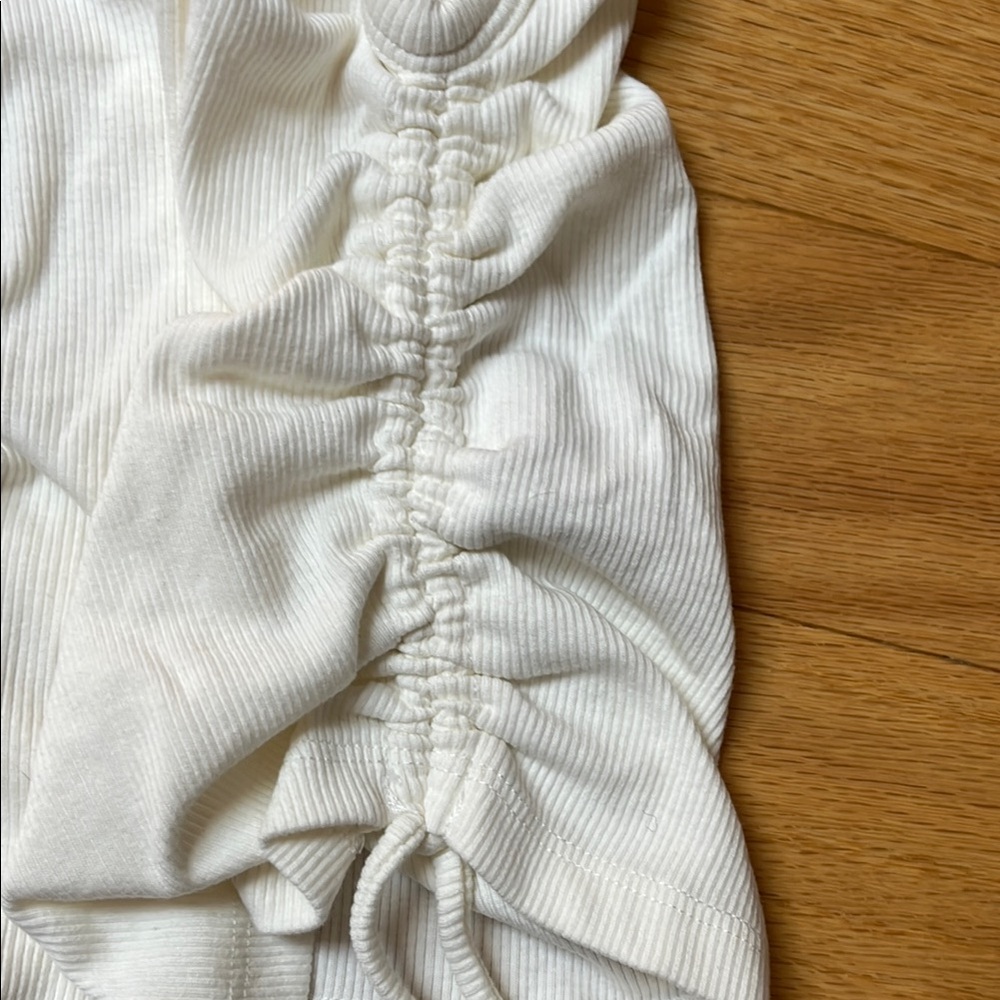 NWT | Zara White Ruched Tank - Picture 4 of 6